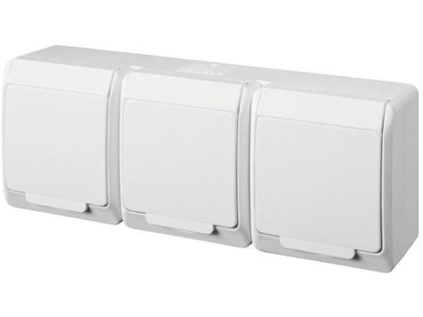 Elektroplast pistorasia Hermes 0326-02 Valkoinen