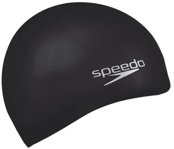 Speedo Plain Moulded Silicone Cap, Svart, Caps, Unisex, Svømming, Silikon, 1 stykker