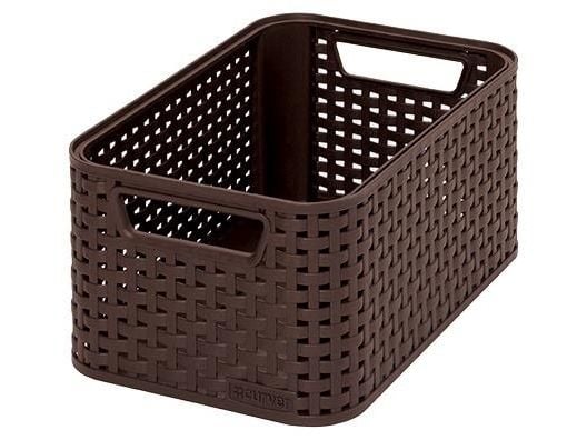 Curver Style S, Lager kurv, Brun, Rattan (vifte), Monokromatisk, Baderom, Soverom, 285 mm