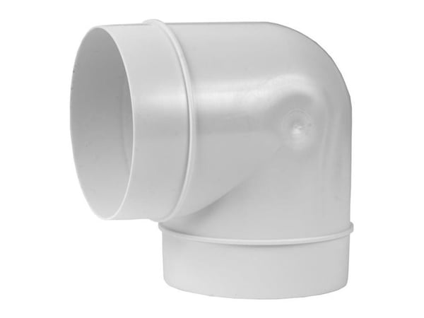 Europlast ventilasjonsbøy 100 mm 90° plast