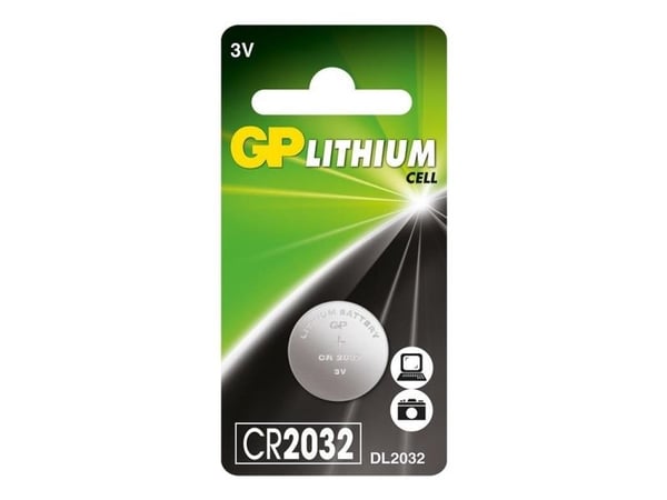GP Batteries Lithium Cell CR2032, Engangsbatteri, CR2032, Lithium, 3 V, 1 stykker, Rustfritt stål