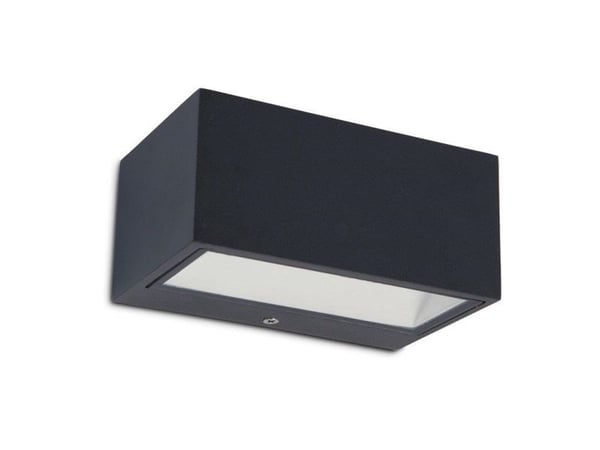 LUTEC GEMINI, Vegglys, Grå, Aluminium, IP54, Fasade, I