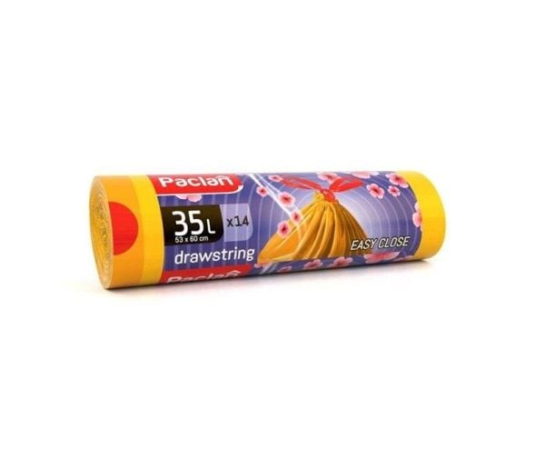 Paclan duftsøppelsekker med tape 35L 14 stk.