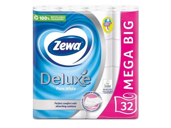 Zewa toalettpapper Deluxe Pure White 32