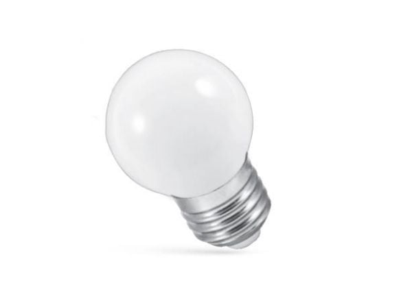 Spectrum LED-pære, P45, E27, 1 W, 10 lm, RGB