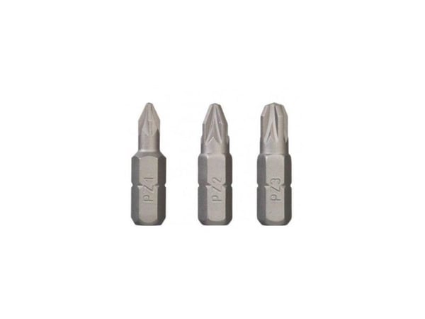 Makita - Spissett for skrutrekker - 3 deler - pozidriv - PZ1, PZ2, PZ3 - heksagonal - lengde: 25 mm
