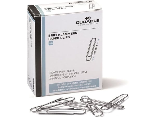 Durable 122425, Metalli, Sinkki, 50 mm, 100 kpl