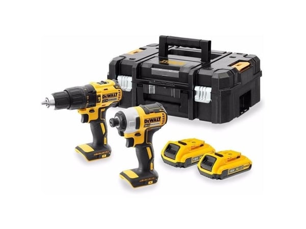 DeWALT DCK2060D2T-QW, Iskuruuvain, Pistoolikahva, Keltainen, Akku, Litiumioni (Li-Ion), 2 ah