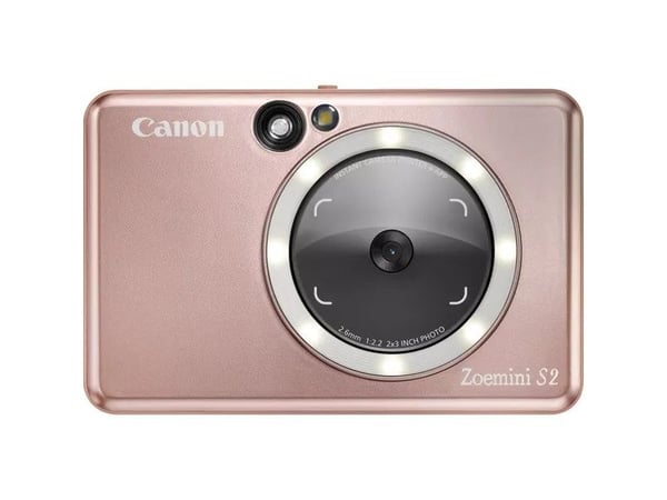 Canon Zoemini S2 - Digitalkamera - kompakt med øyeblikkelig bildeskriver - 8.0 MP - Bluetooth, NFC - rosagull