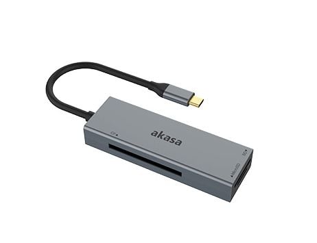 Akasa - Kortleser (CF I, CF II, SD, microSD, SDHC, microSDHC, SDXC, microSDXC, SDHC UHS-II, SDHC UHS-II, microSDHC UHS-II, microSDXC UHS-II) - USB-...