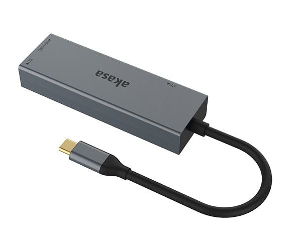 Akasa - Kortleser (CF I, CF II, SD, microSD, SDHC, microSDHC, SDXC, microSDXC, SDHC UHS-II, SDHC UHS-II, microSDHC UHS-II, microSDXC UHS-II) - USB-...