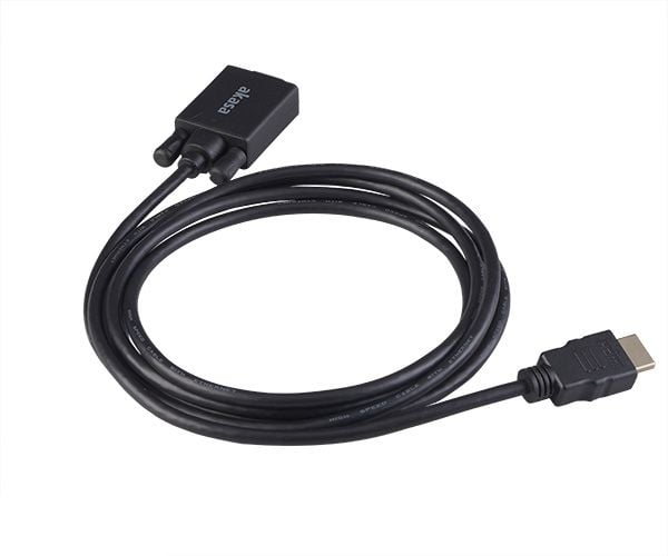 Akasa AK-CBHD26-20BK, 2 m, HDMI Type A (Standard), VGA (D-Sub), Hankjønn, Hankjønn, Rett