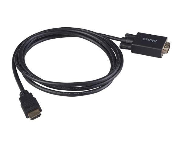 Akasa AK-CBHD26-20BK, 2 m, HDMI Type A (Standard), VGA (D-Sub), Hankjønn, Hankjønn, Rett