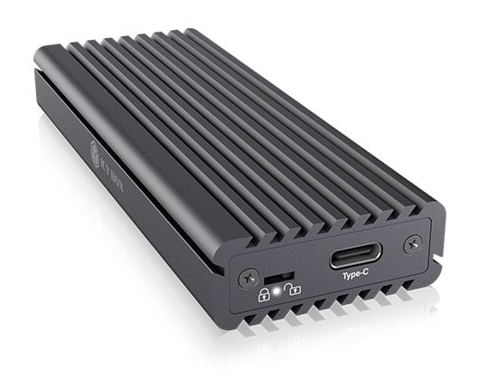 ICY BOX 60913 M.2 harddiskskap M.2 2230, M.2 2242, M.2 2260, M.2 2280, SATA SSD USB-C®