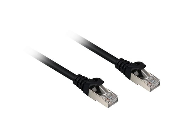 Sharkoon - Kablage - RJ-45 (hann) til RJ-45 (hann) - 3 m - SFTP - CAT 6a - halogenfri - svart