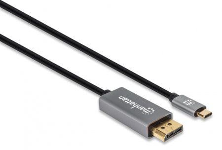 Manhattan 354851, 3 m, USB Type-C, DisplayPort, Uros, Uros, Suora
