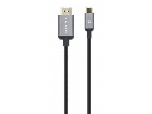 Manhattan 153591, 1 m, HDMI-tyyppi A (vakio), USB Type-C, Uros, Uros, Suora