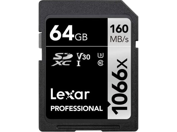 Lexar Professional - Flashminnekort - 64 GB - Video Class V60 / UHS-II U3 / Class10 - 1667x - SDXC UHS-II
