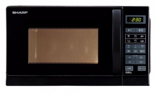 Sharp R-642(BK)W - Mikrovågsugn med grill - 20 liter - 800 W - svart