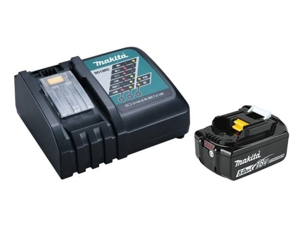 MAKITA 191B51-7 Snabbladdare DC18RC 1 batteri 18V/5Ah Li-Ion BL1850B