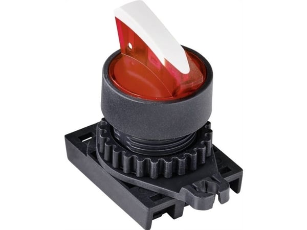 TRU COMPONENTS TC-9860140 S2SRN-L3AR Valintakytkin Kiristyslaite Punainen 1 x 90° 1 kpl 1 kpl