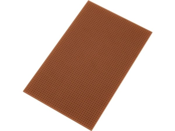 TRU COMPONENTS Europrintplate med Cu-belagt hårdt papir 16 x 10 cm rutenett 2,54 mm