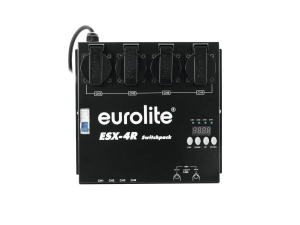 Eurolite 70064224, 4 kanaler, LED, Sort, AC, 230 V, 50 Hz