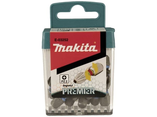 Makita E-03252, 15 stykker, PZ 2, 1/4, 25 mm, 25 mm, 50 mm
