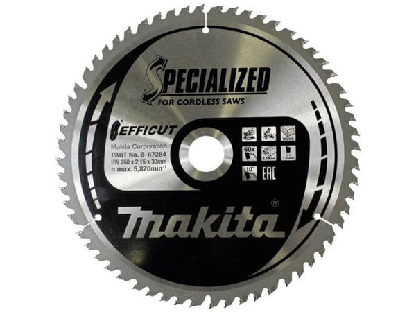 Makita B-67284, 26 cm, 3 cm, 2,15 mm, 5870 RPM, 1 stykker