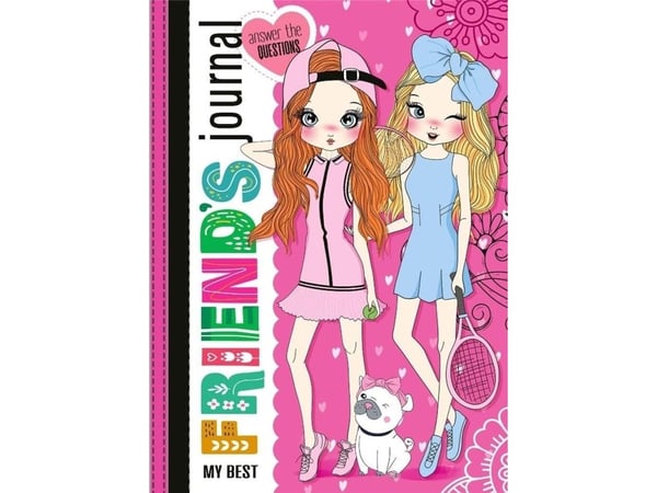 Friends notatbok 135x197/48K TW glitter rosa |