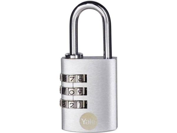 Yale Y151B/30/125/1 hänglås 30 mm silver kodlås