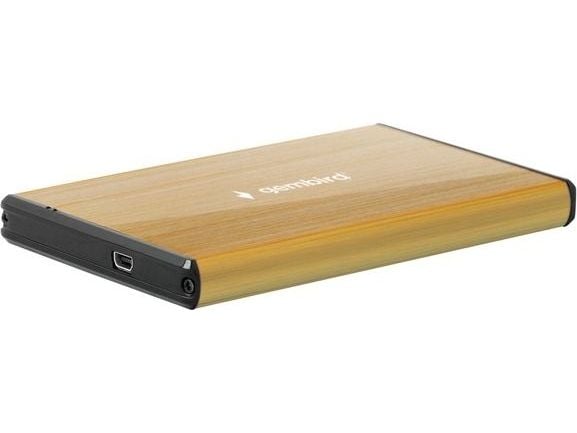 Gembird EE2-U3S-3-GL - Lagringspakke - 2,5" - SATA 6Gb/s - USB 3.0 - gull