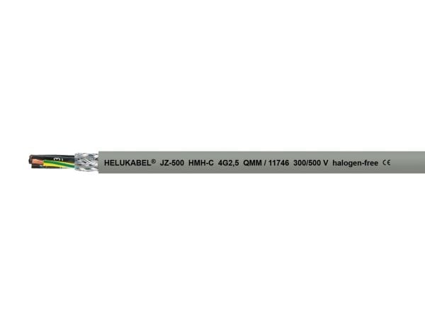 HELUKABEL HELU JZ-500 HMH-C 4G111702, Lågspänningskabel, Grå, Polyvinylklorid (PVC), Polyvinylklorid (PVC), Koppar, -15 - 70 ° C