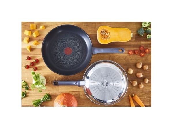Tefal Daily Cook G7300455, Rund, Universalpanne, Rustfritt stål, Rustfritt stål, Keramikk, Gass, Halogen, Induksjon, Forseglet plate, 24 cm