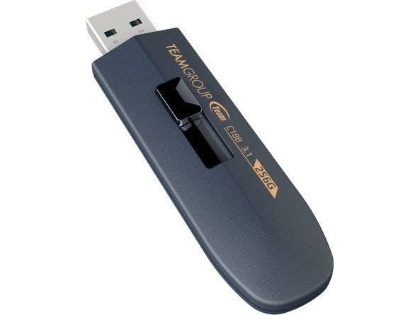 Team Group C188, 256 GB, USB A-tyyppi, 3.2 Gen 1 (3.1 Gen 1), 130 MB/s, Liuku, Musta