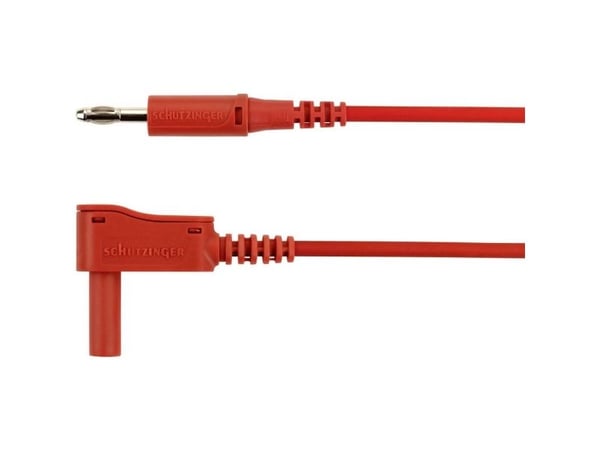 Schützinger AL 7622 Ni / 2.5 / 200 / RT Adapterledning [Stik 4 mm - Stik 4 mm] 200.00 cm Rød 10 stk