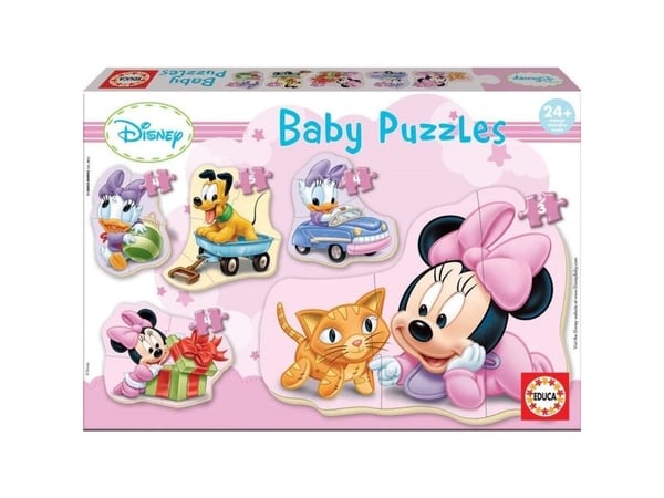 Educa babypuslespill 3-4-4-4-5 brikker Minnie