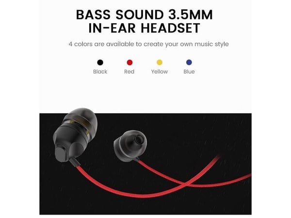 Somostel headphones UNIVERSAL HEADPHONES 3.5 INCH BLUE IN-EAR NOISE REDUCTION SOUND BASS SMS-CS04 BLUE