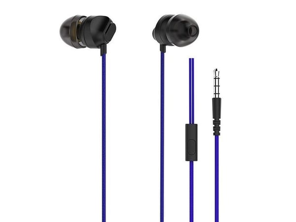Somostel headphones UNIVERSAL HEADPHONES 3.5 INCH BLUE IN-EAR NOISE REDUCTION SOUND BASS SMS-CS04 BLUE