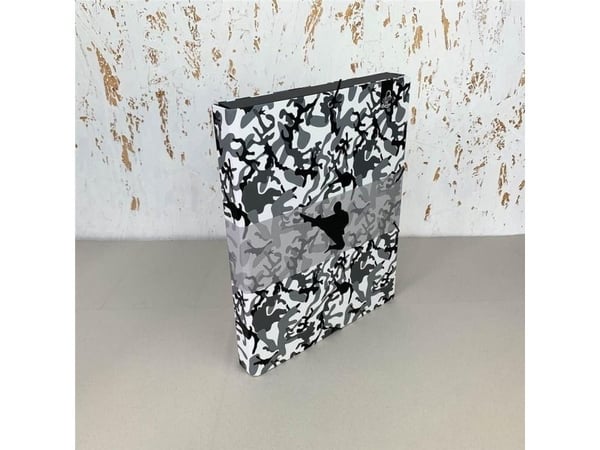 A4-mappe med strikk camouflage grå A4-mappe med strikk camouflage grå