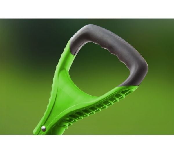 Verto 15G004, Spade, Glasfiber, Stål, Svart, Grön, Metallisk, Ergonomisk, D-formad, 28 cm