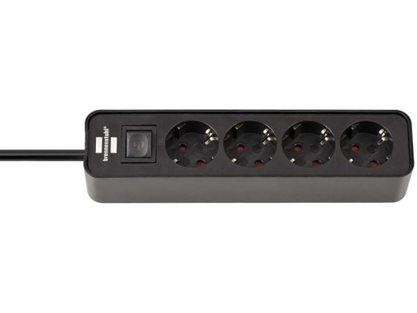 Brennenstuhl Ecolor Ext.Socket 4.Way Black 1,5M Cable