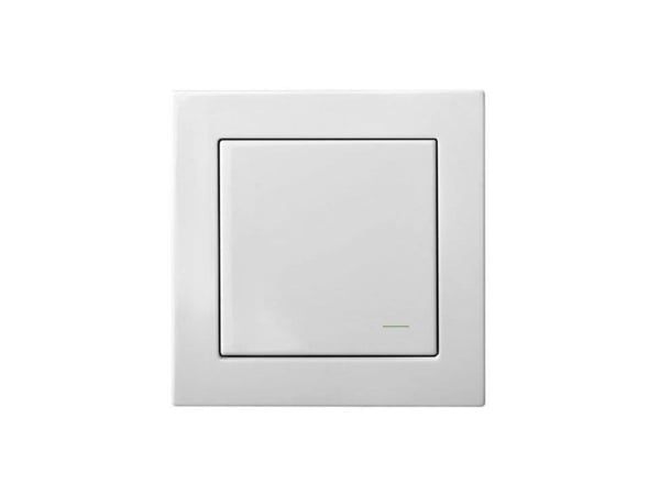 Liregus EPSILON radiolähetin, 1-napainen SlimLine-kehyksellä (plug-in), valkoinen Liregus EPSILON radiolähetin, 1-napainen SlimLine-kehyksellä (plug-in), valkoinen
