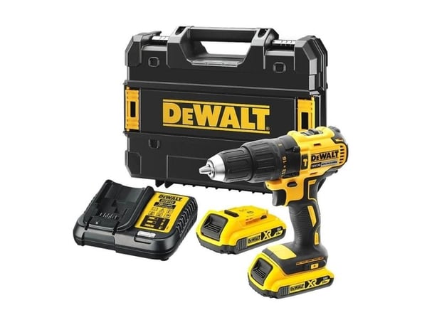 DeWALT DCD778D2T-QW - Poravasara/vasaraväännin - akkuporakone - 2-nopeuksinen - 13 mm:n poranterä avaimella - 65 N-m - 2 akkua - 18 V