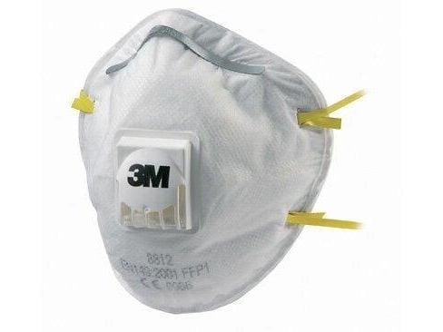 3M 8812, Hvit, Gult, Monokromatisk, Polypropylen (PP), FFP1, EN 149:2001+A1:2014, 3 stykker