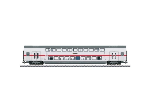 Märklin IC2 Type DBpza 682.2 Bi-Level Intermediate Car, 2nd Class, HO (1:87), 15 år, Lysegrå