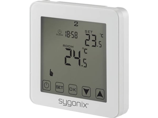 Sygonix Touch 2 innfelt romtermostat ukeprogram 1 til 70 °C (SY-4961570) Sygonix Touch 2 innfelt romtermostat ukeprogram 1 til 70 °C (SY-4961570)
