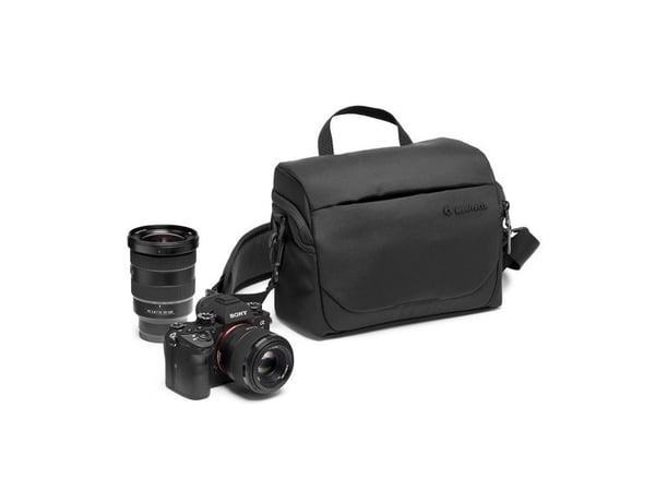 Manfrotto Advanced M III - Skulderveske for digitalfotokamera med linser - syntetisk tøy - svart