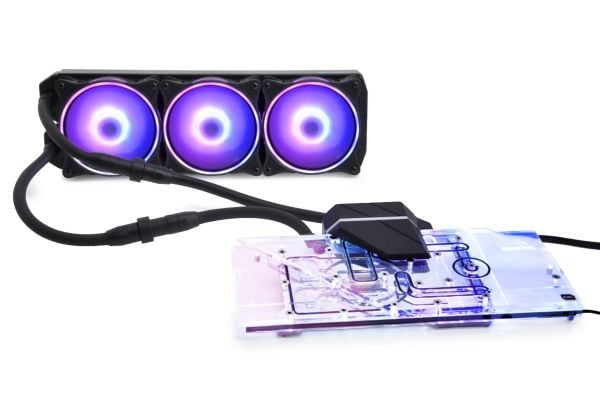 Alphacool Eiswolf 2 AIO, Alt-i-ett væskekjøler, 12 cm, 119,8 m³/t, Svart, Gjennomsiktig