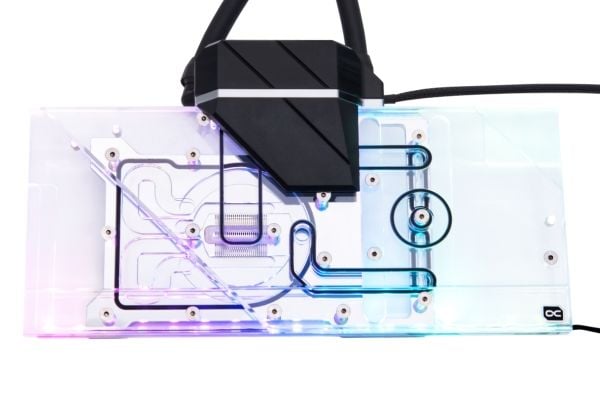 Alphacool Eiswolf 2 AIO, Alt-i-ett væskekjøler, 12 cm, 119,8 m³/t, Svart, Gjennomsiktig
